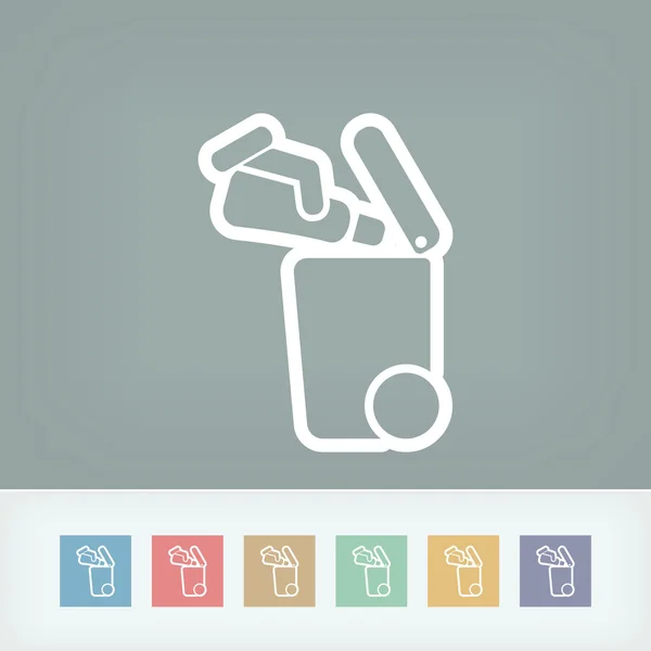 Separate waste collection icon — Stock Vector