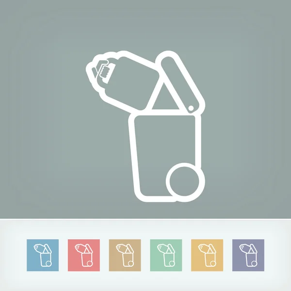 Separate waste collection icon — Stock Vector