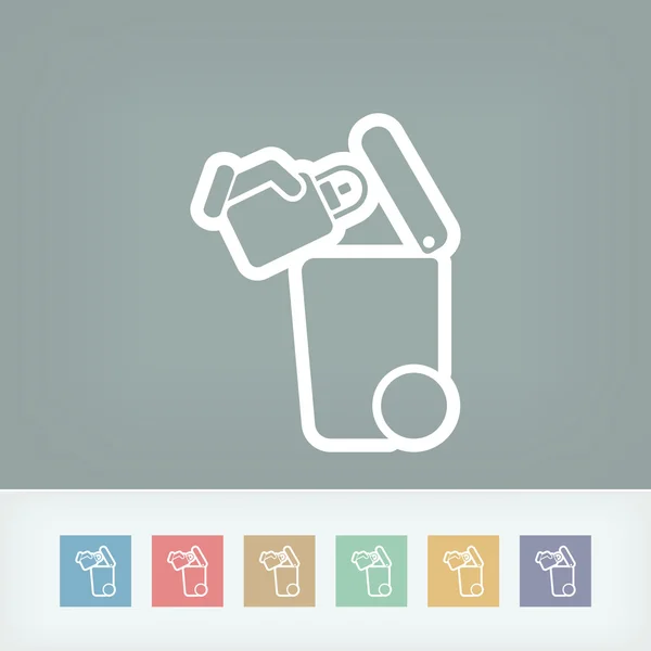 Separate waste collection icon — Stock Vector