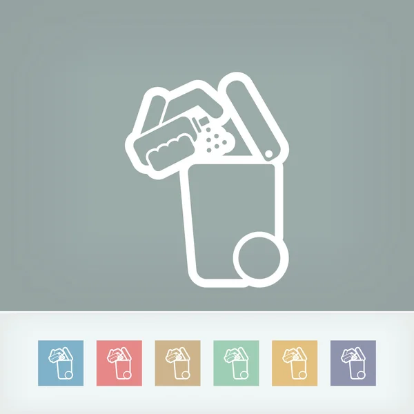 Separate waste collection icon — Stock Vector