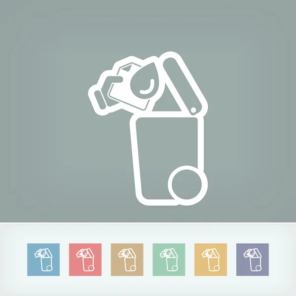Ikona selektywnej zbiórki odpadów — Wektor stockowy