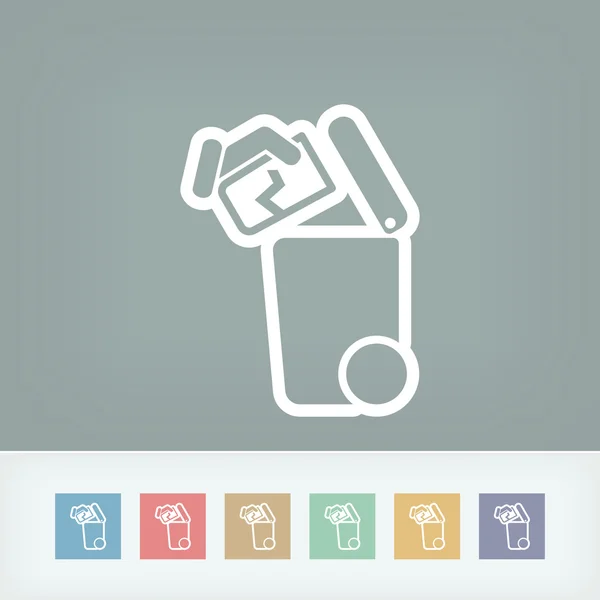 Separate waste collection icon — Stock Vector