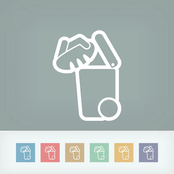 Separate waste collection icon — Stock Vector