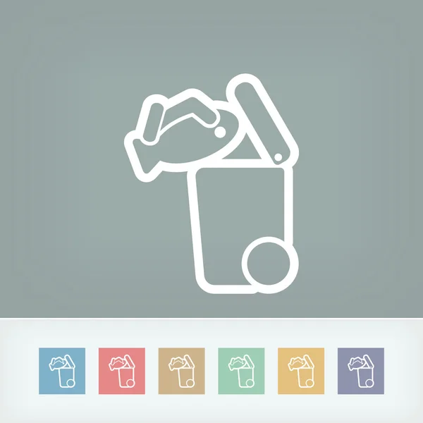 Separate waste collection icon — Stock Vector