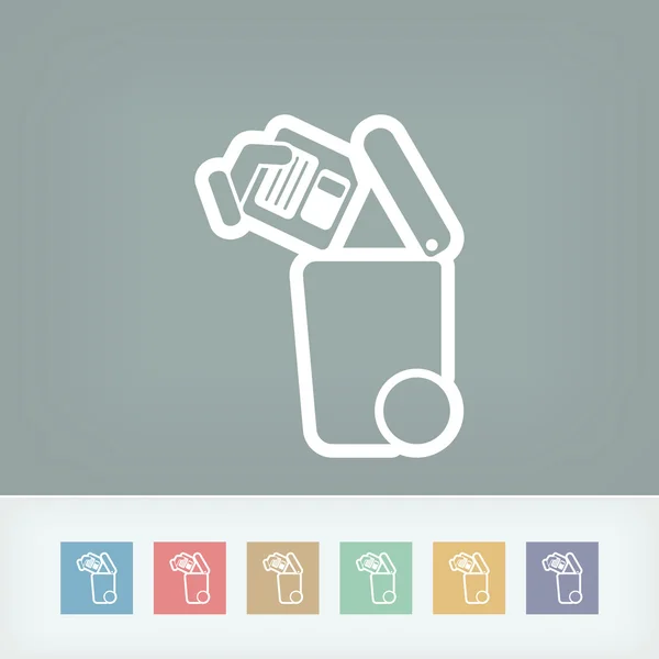 Separate waste collection icon — Stock Vector