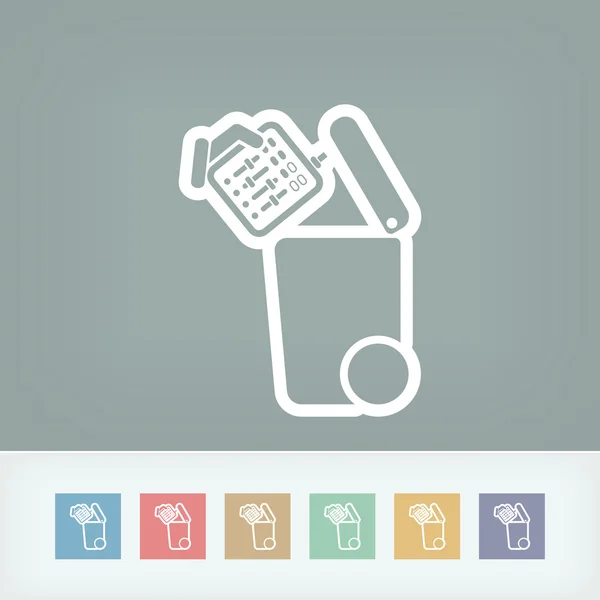 Separate waste collection icon — Stock Vector