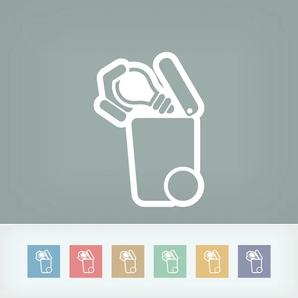 Separate waste collection icon — Stock Vector