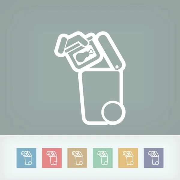 Separate waste collection icon — Stock Vector