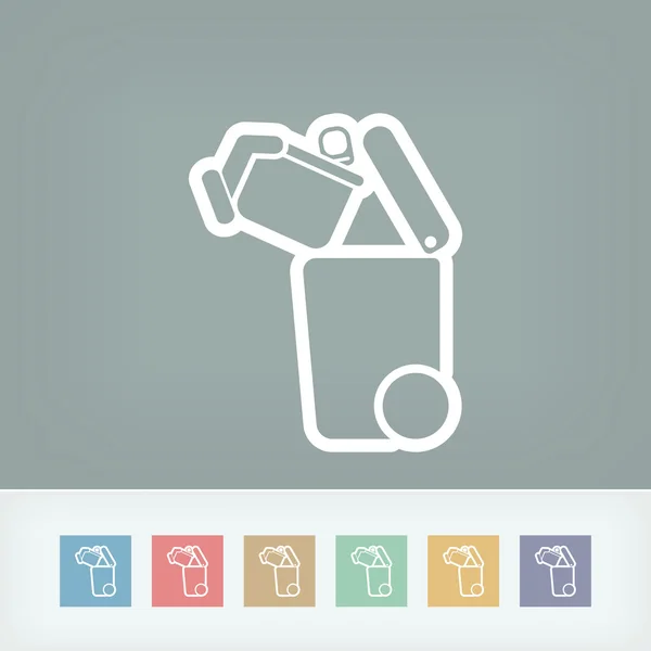 Separate waste collection icon — Stock Vector