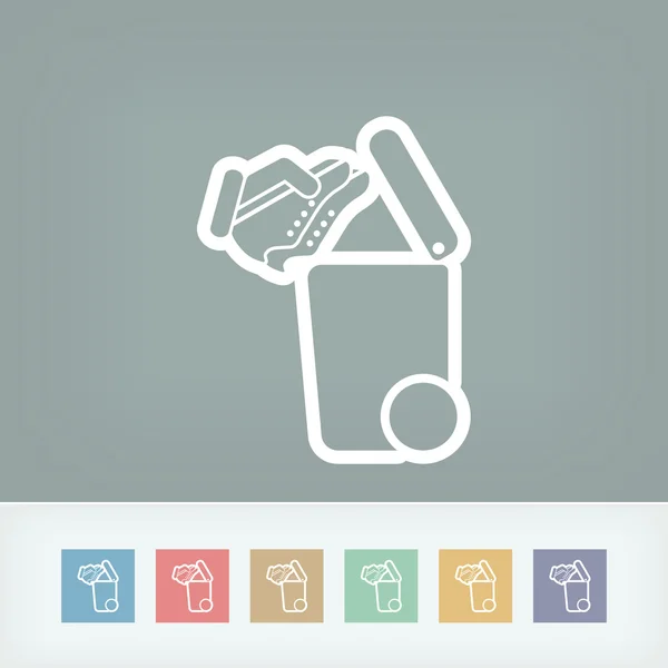 Separate waste collection icon — Stock Vector