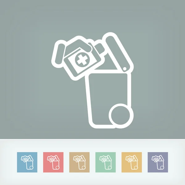 Separate waste collection icon — Stock Vector