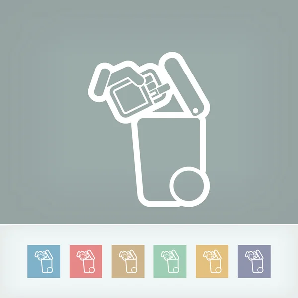 Separate waste collection icon — Stock Vector