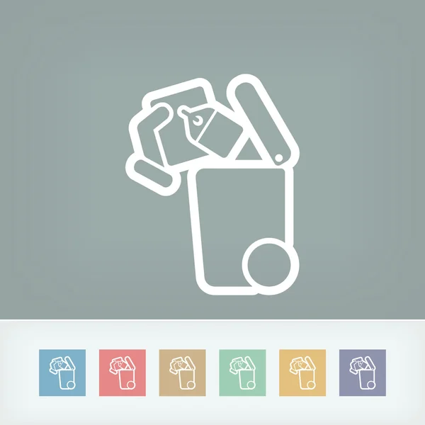 Separate waste collection icon — Stock Vector