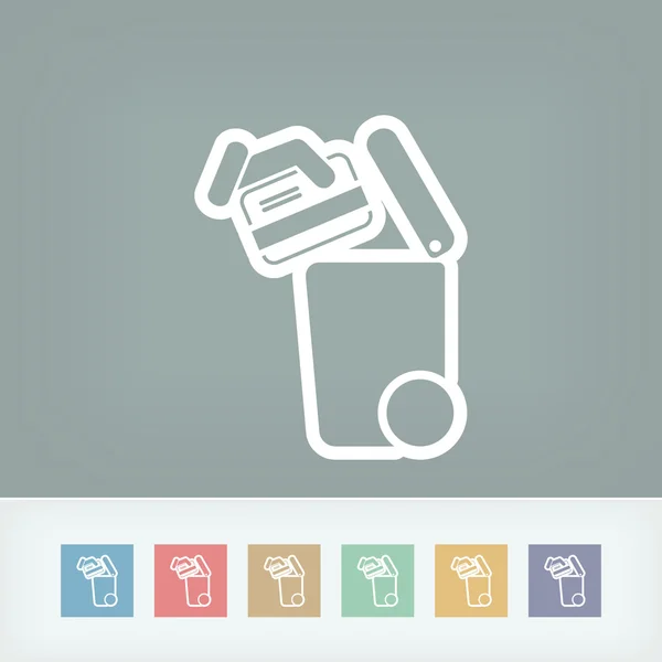 Separate waste collection icon — Stock Vector