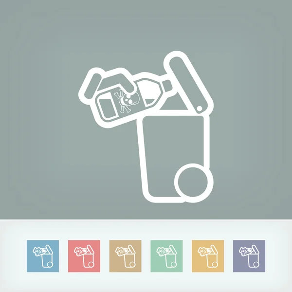 Separate waste collection icon — Stock Vector