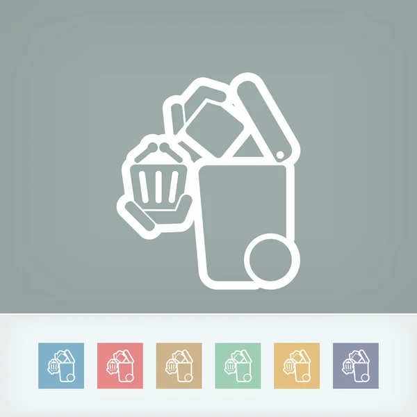 Separate waste collection icon — Stock Vector