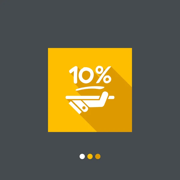 Discount label icon — Stock Vector