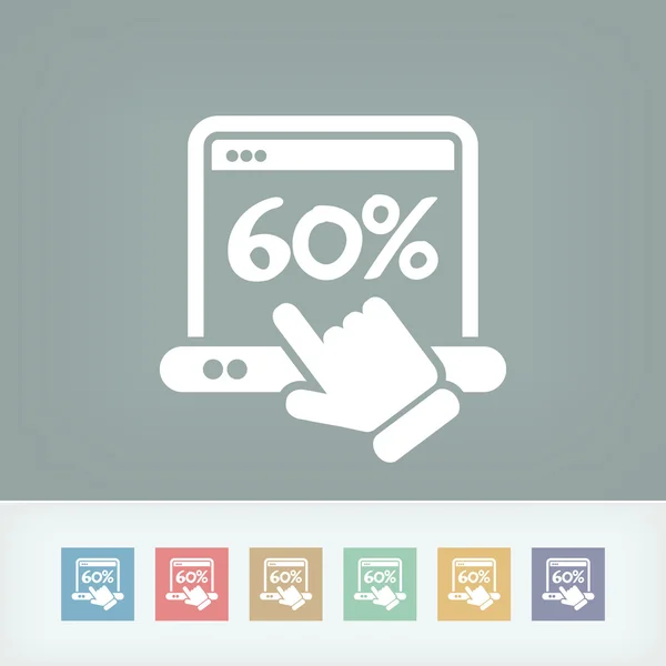 Korting label pictogram — Stockvector