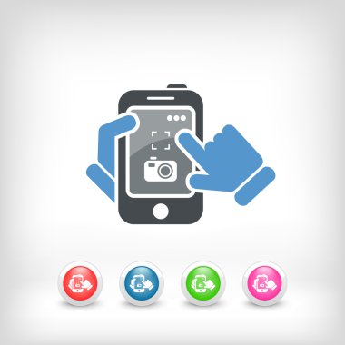 Smartphone icon. Photographing. clipart