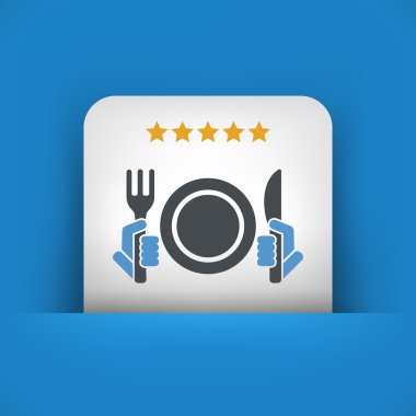 Restoran ikonu. En yüksek puan.