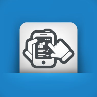 Akıllı telefon ikonu. Sohbet uygulaması.