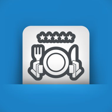 Restoran ikonu. En yüksek puan.