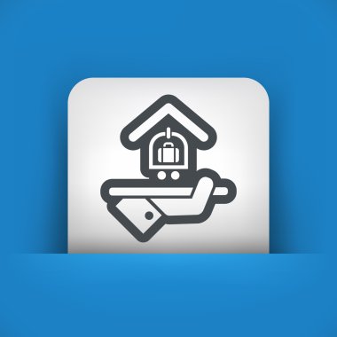 Otel ikonu. Bagaj servisi.