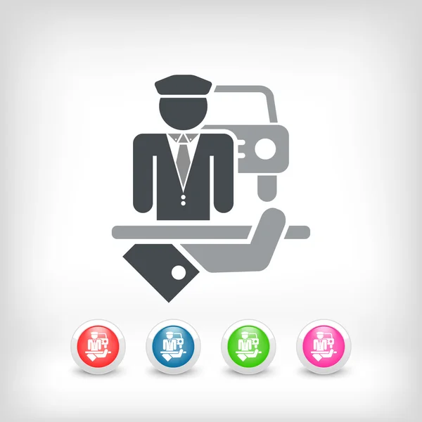 Chauffeur pictogram — Stockvector