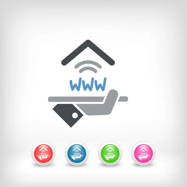 Hotel icon. Wi-fi service. — Stock Vector