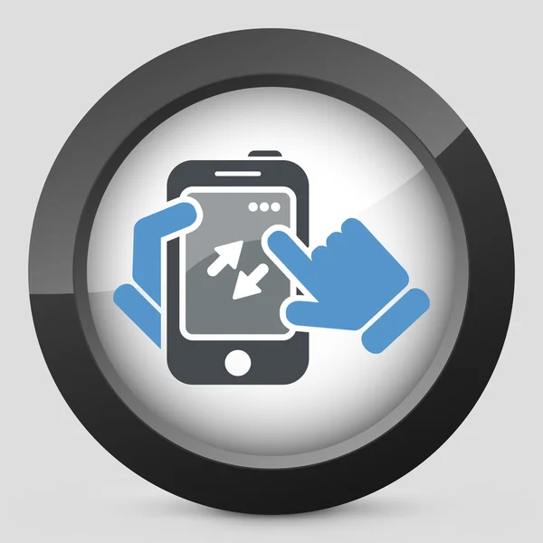 Smartphone icon. File transfer. — Stock Vector