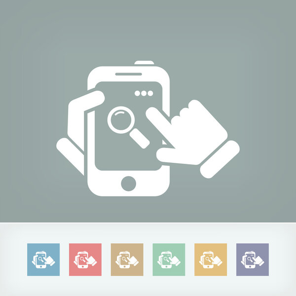 Значок смартфона. Поиск файлов.