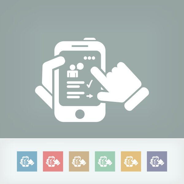 Значок смартфона. Чат-приложение.