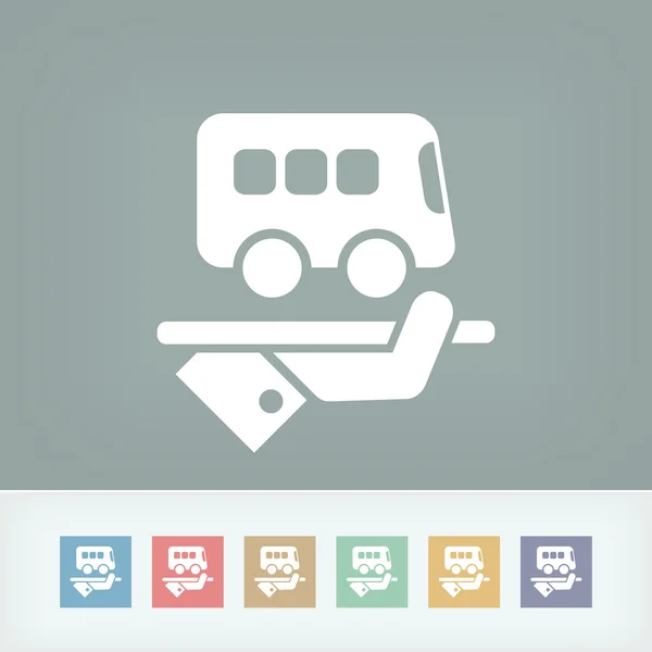 Icono del hotel. Servicio de autobús . — Vector de stock