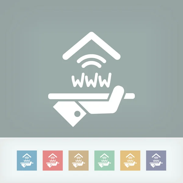 Hotel icon. Wi-fi service. — Stock Vector