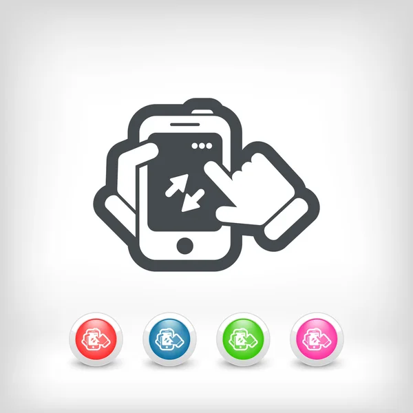 Smartphone icon. File transfer. — Stock Vector