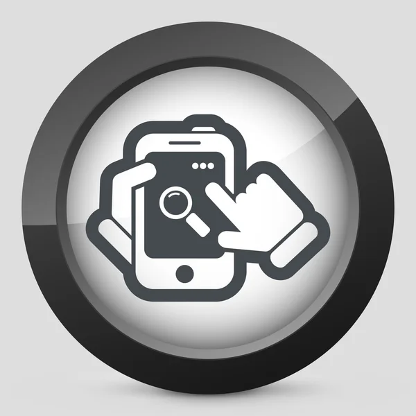 Icona dello smartphone. Ricerca file. — Vettoriale Stock
