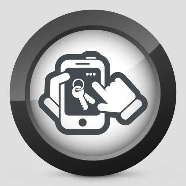 Smartphone-Symbol. Schlüsselzugang. — Stockvektor