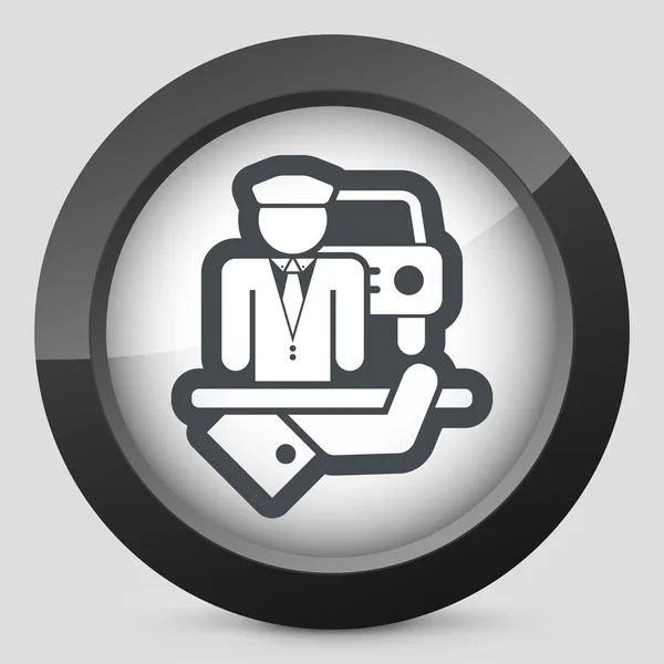 Chauffeur pictogram — Stockvector