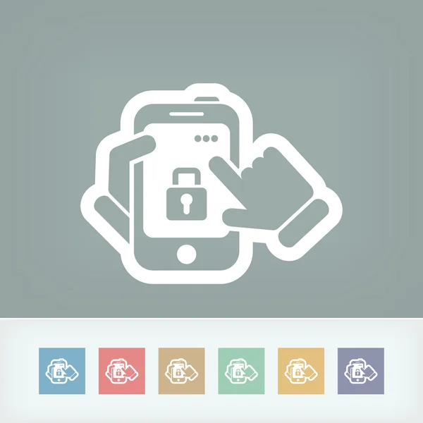 Smartphone icon. Security Lock. — Stock Vector