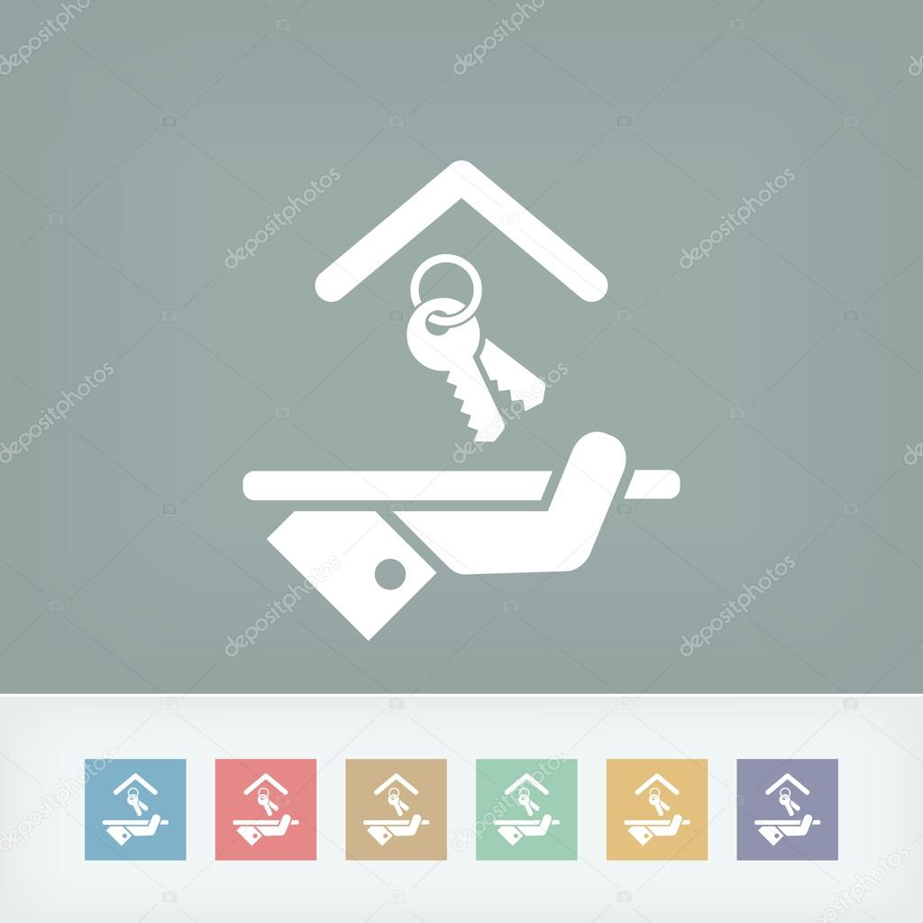Hotel icon. Keys.
