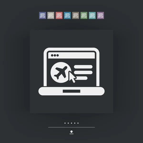 Web 飛行機予約 — ストックベクタ