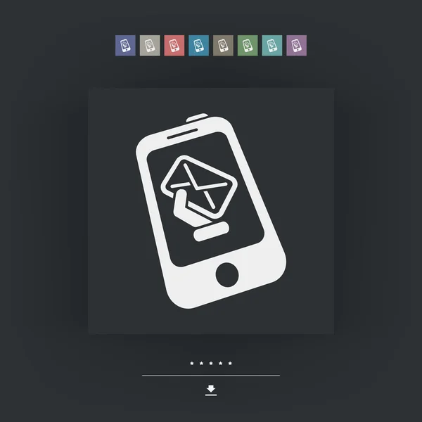 Smartphone e-mailpictogram — Stockvector