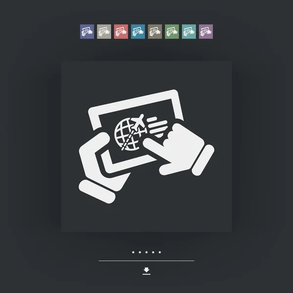 Sitio web del avión icono — Archivo Imágenes Vectoriales