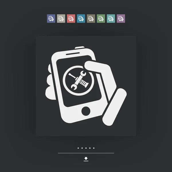 Smartphone instelling pictogram — Stockvector