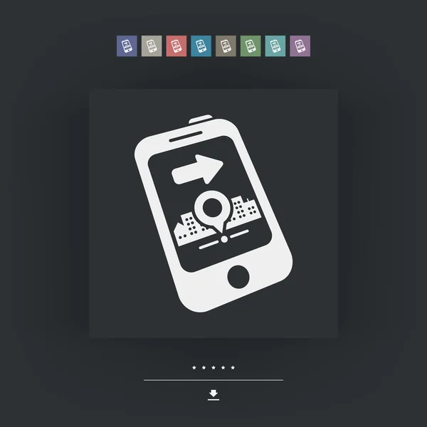 Σύστημα πλοήγησης smartphone — Διανυσματικό Αρχείο