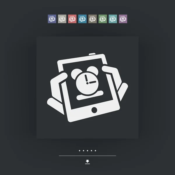 Icono del reloj de la tableta — Vector de stock