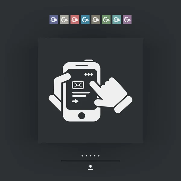 Значок смартфона. Отправить письмо. — стоковый вектор