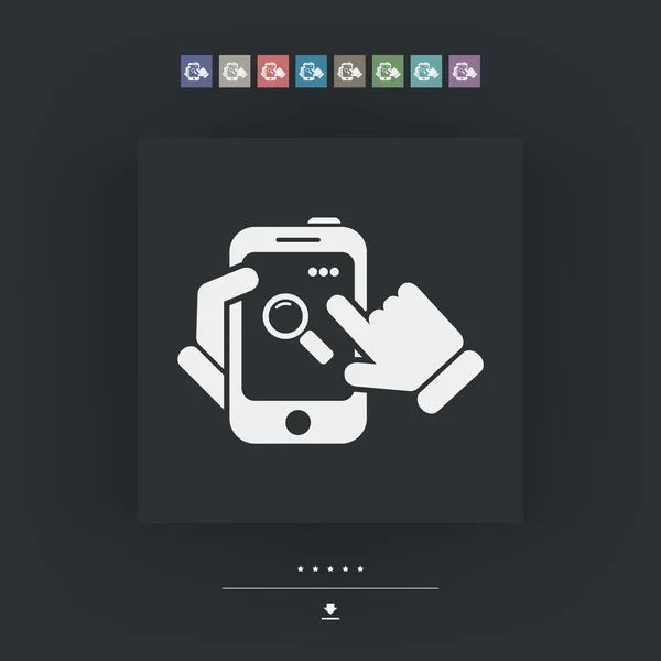 Smartphone ikonen. Filsökning. — Stock vektor