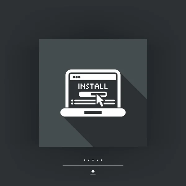 Pc インストール アイコン — ストックベクタ