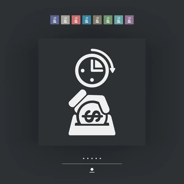 Icono de tiempo dinero — Archivo Imágenes Vectoriales